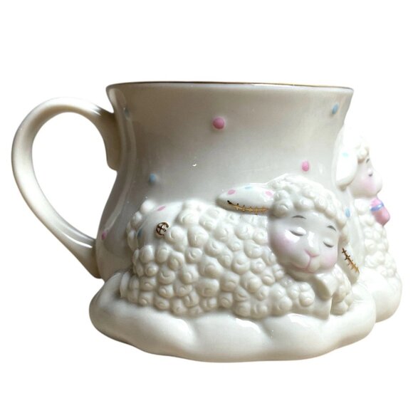 Lenox Lazy Lambs Baby Cup Mug with Original Box – Pastel Nursery Collectible - Picture 2 of 6